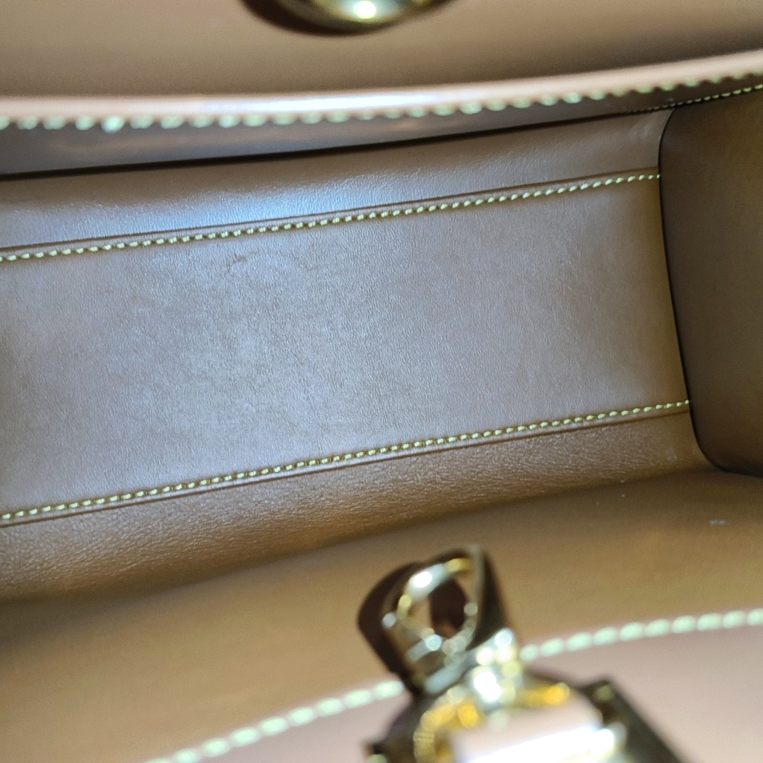 LOUIS VUITTON CITY STEAMER Mini Beige Calfskin Steam Bag Shoulder Bag Convertible Strap-(SKU)-965273931