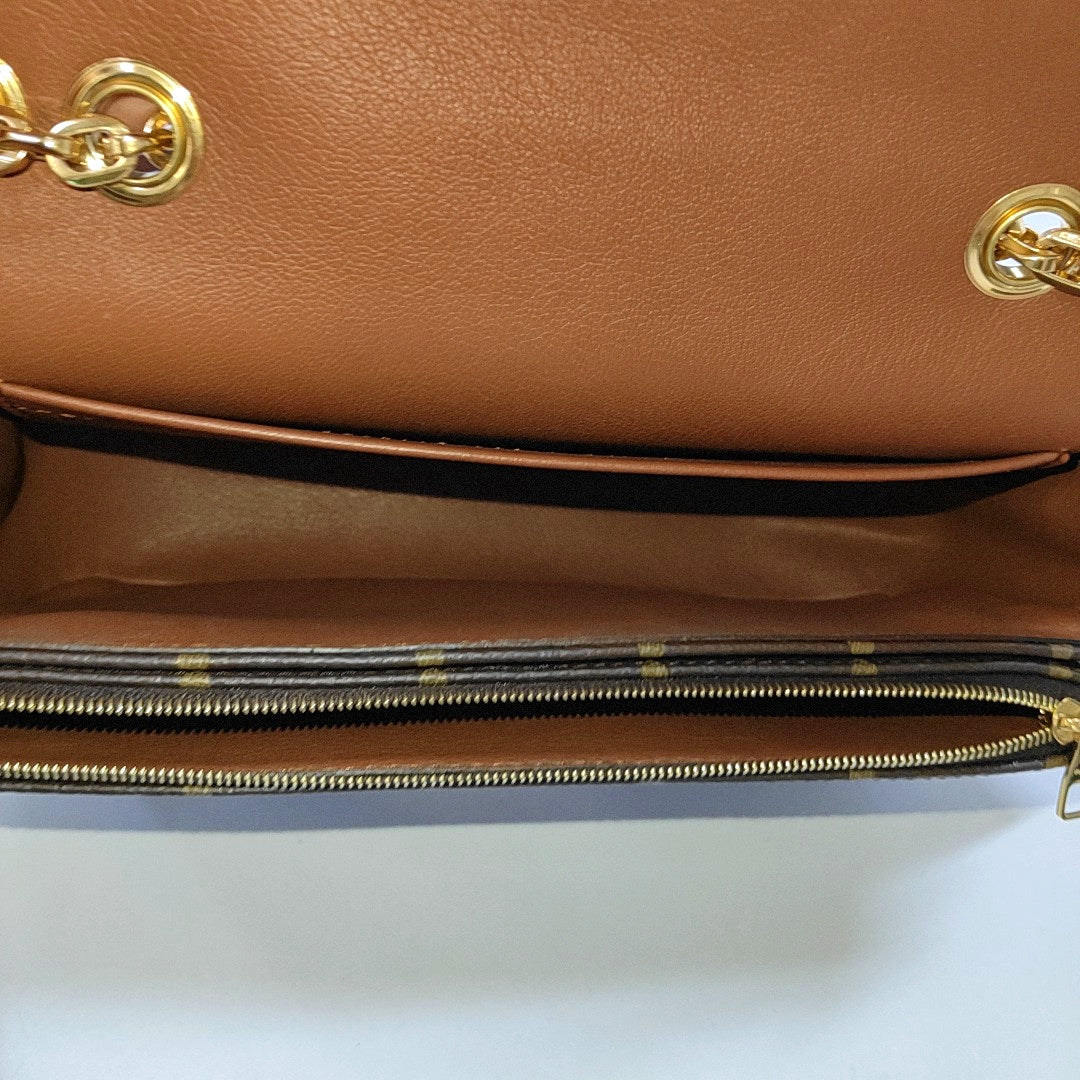 LOUIS VUITTON MARCEAU Brown Coated Canvas Monogram Single Shoulder Bag Crossbody Bag Gold Hardware-(SKU)-966263991