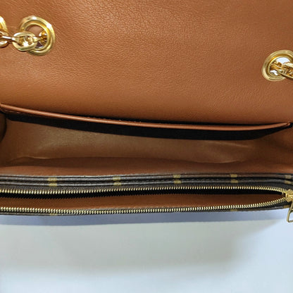 LOUIS VUITTON MARCEAU Brown Coated Canvas Monogram Single Shoulder Bag Crossbody Bag Gold Hardware-(SKU)-966263991