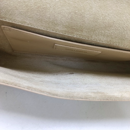 YSL Khaki Cowhide Handbag Golden hardware-(SKU)-948372708