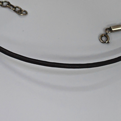FERRAGAMO Silver Leather Alloy Necklace Length44cm-(SKU)-940395883