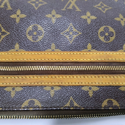 LOUIS VUITTON BOSPHORE Brown Coated Canvas Monogram Single Shoulder Bag Crossbody Golden hardware-(SKU)-950950997