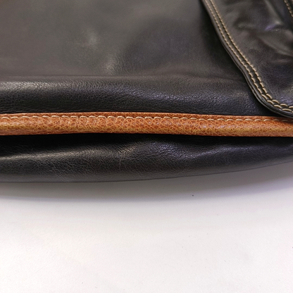 LOEWE Black Leather Embossed Single Shoulder Bag Ruthenium color hardware-(SKU)-959373391