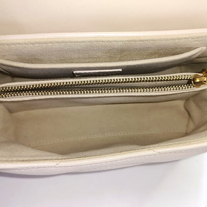 LOUIS VUITTON NEW WAVE Beige Leather Quilted Shoulder Bag Tote Bag with Detachable Strap-(SKU)-968960265