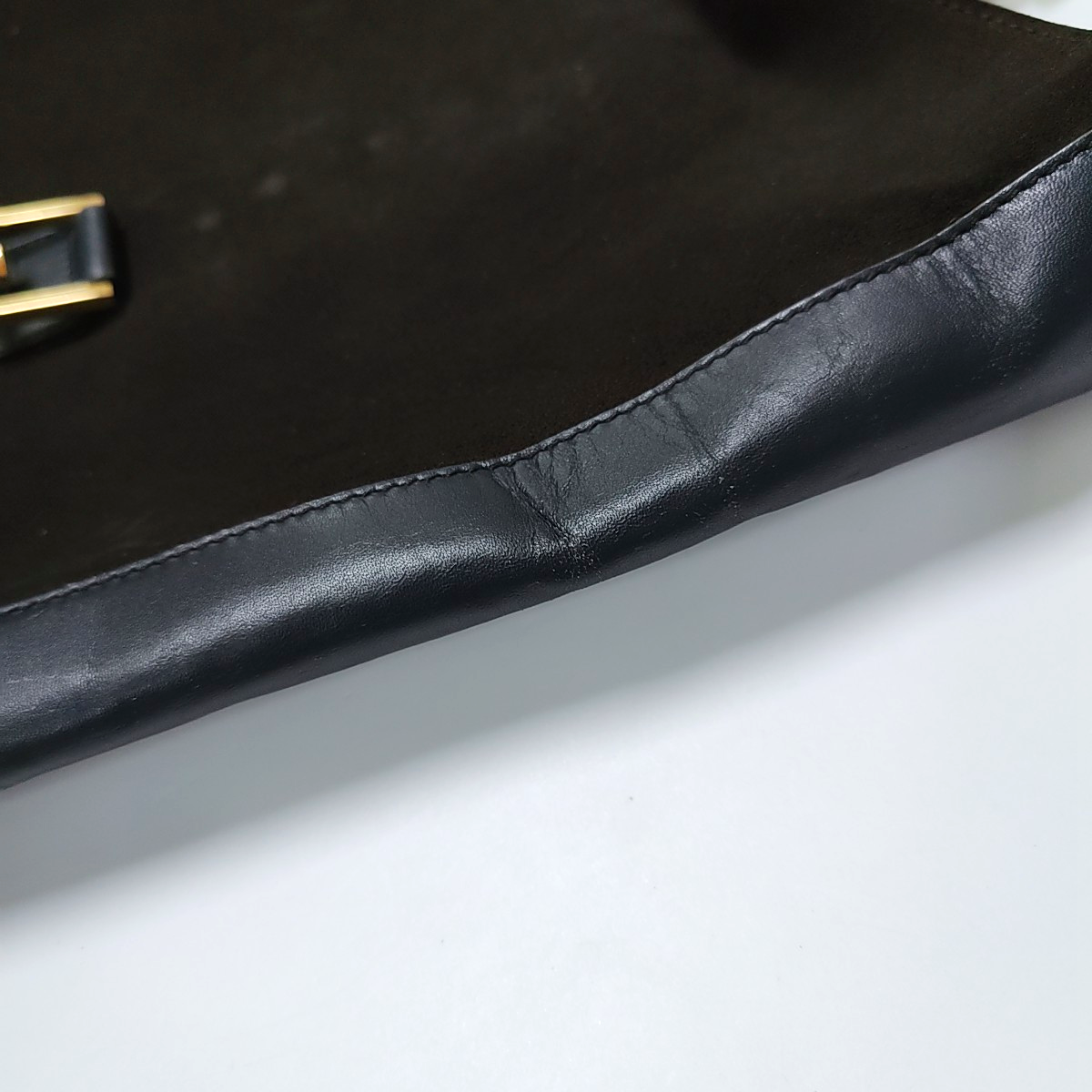 GUCCI Dark Brown Velvet Leather Single Shoulder Bag Tote Bag Golden hardware-(SKU)-940165554