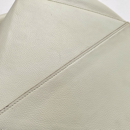 HERMÈS Licol 17 Glacier White Evercolor Leather Shoulder Bag with Silver Hardware, C-(SKU)-945823403