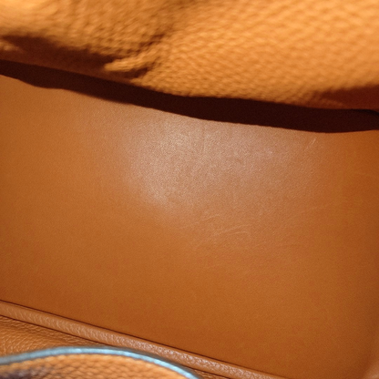HERMÈS Lindy 34 Hermes Orange Clemence Leather Lindy Bag Crossbody Bag Handbag Silver Hardware X Engraving-(SKU)-955680085