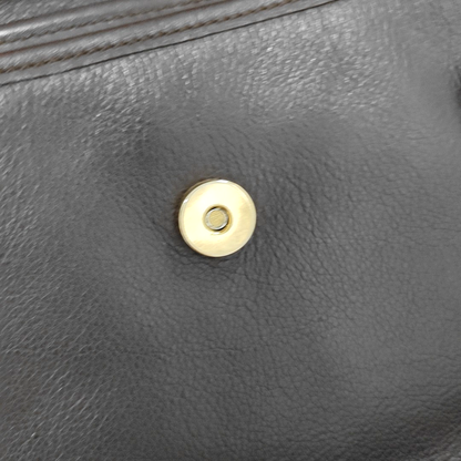 BURBERRY Dark brown leather single shoulder bag handbag crossbody Golden hardware Removable shoulder strap-(SKU)-14375152