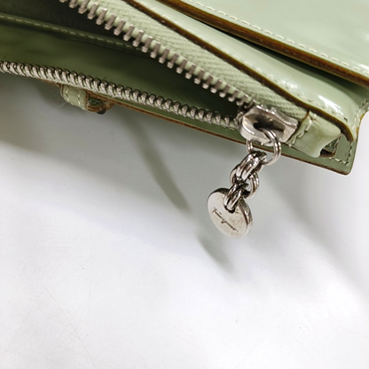 FERRAGAMO Tote bag Light Green Cowhide Single Shoulder Bag Tote Bag Silver Hardware-(SKU)-930402799