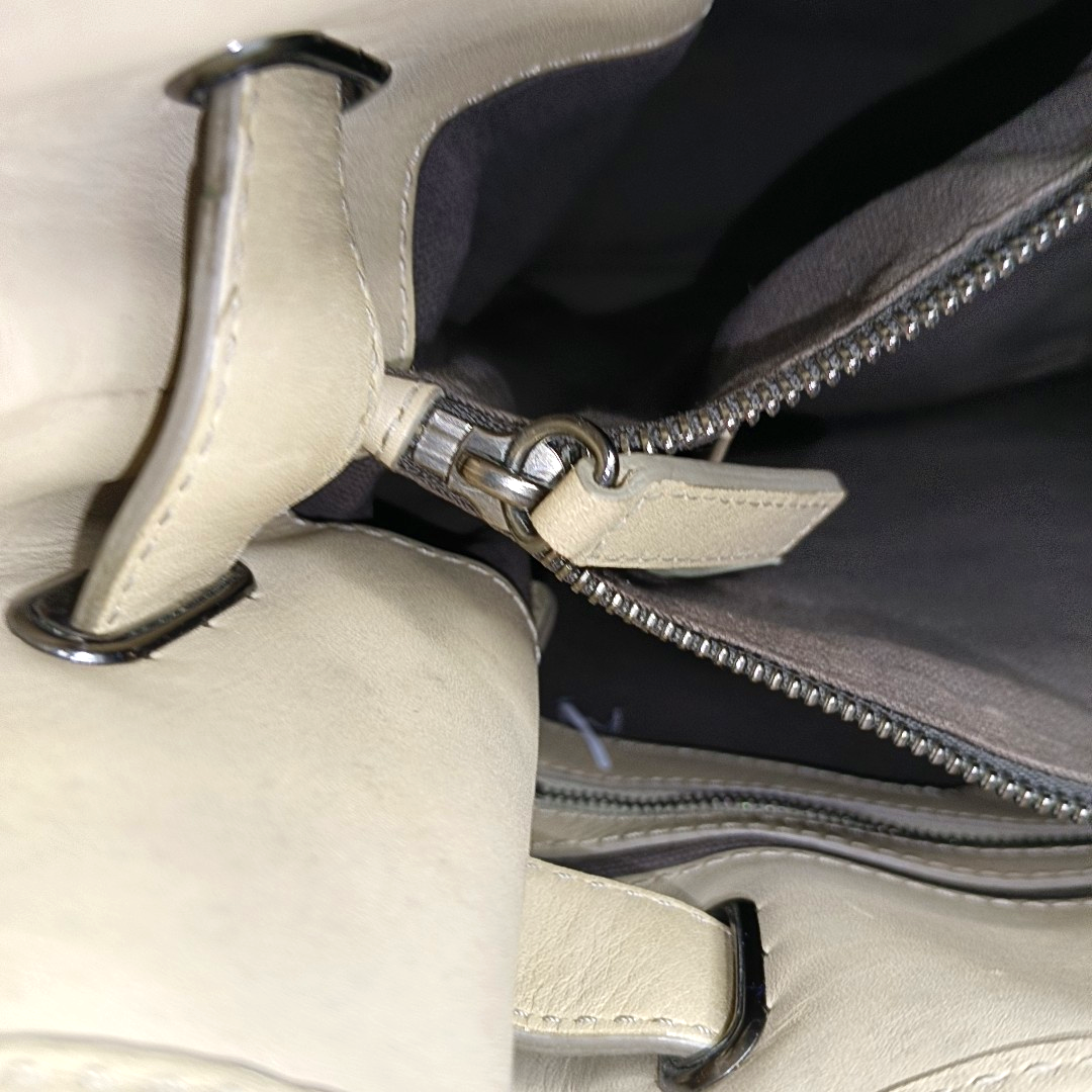 BURBERRY Smoked Check Medium size Light Gray Coated Canvas Shoulder Bag Tote Ruthenium color hardware Removable shoulder strap-(SKU)-951094751