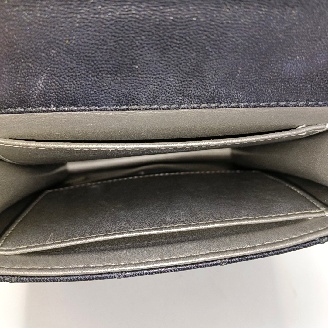 CHANEL CLASSIC VERTICAL PEARL Small Size Black Lamb Skin Quilted Crossbody Shoulder Bag Silver Hardware 29 Clasp-(SKU)-957700212