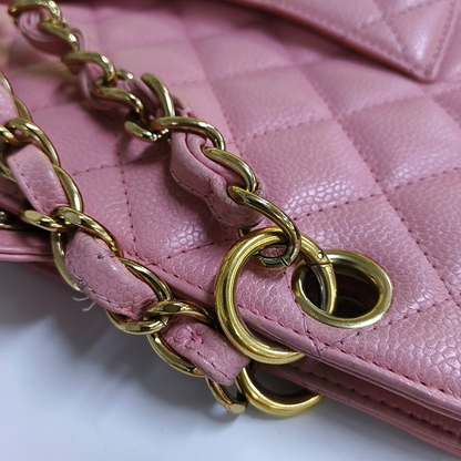 CHANEL CHANEL PST Pink Calfskin Quilted Handbag Gold Hardware 8 Clasp-(SKU)-964725019