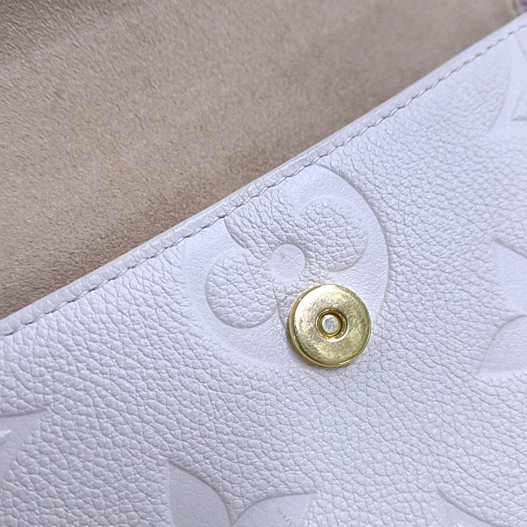 LOUIS VUITTON IVY Beige Calfskin Monogram Printed Crossbody Bag with Gold Hardware and 2 Detachable Straps, Complete Accessories-(SKU)-966165877