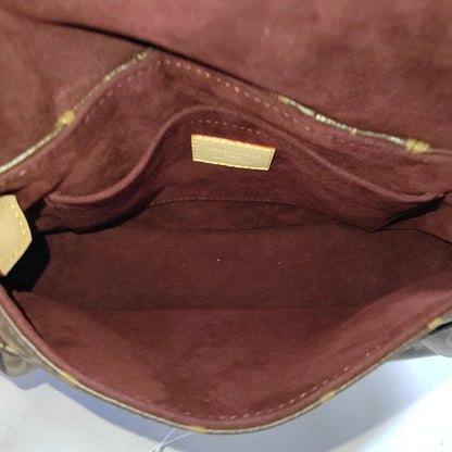 LOUIS VUITTON SUNSET brown coated canvas Monogram bag, shoulder bag, crossbody bag with detachable strap, gold hardware-(SKU)-967532077