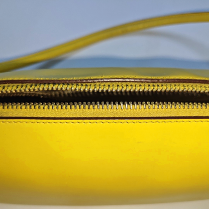 PRADA Tote bag Yellow Leather Shoulder Bag Tote Golden hardware-(SKU)-934886659
