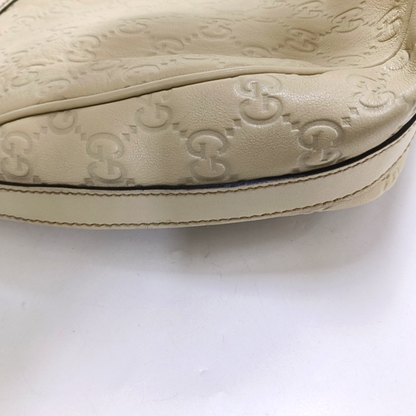 GUCCI Beige Cowhide Monogrammed Tote Handbag Single Shoulder Bag Golden hardware-(SKU)-959591778