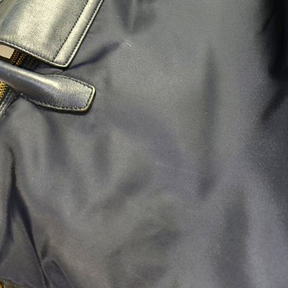 PRADA Tote bag Navy Nylon Logo Crossbody Bag Handbag Single Shoulder Bag Golden hardware-(SKU)-953507346