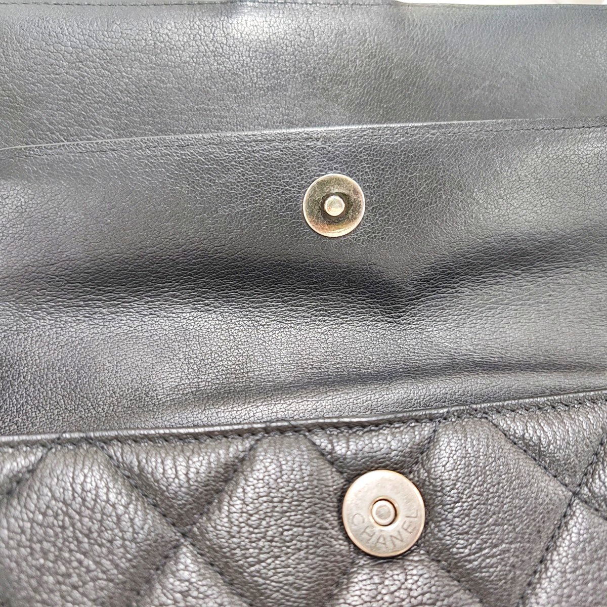 CHANEL PERFECT EDGE Black Lamb Skin Quilted Monogram Crossbody Bag Handbag Shoulder Bag Ruthenium Hardware 21 Clasp-(SKU)-966996971