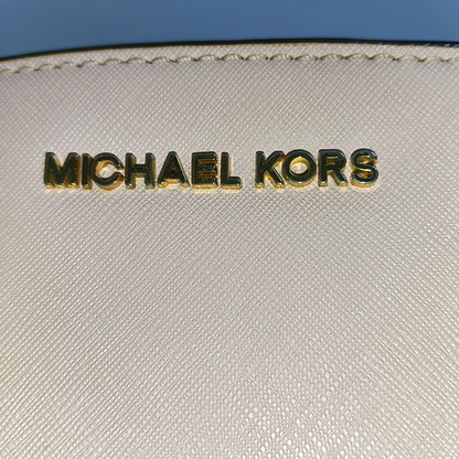 MICHAEL KORS Selma Extra Small Pink Cowhide Embossed Single Shoulder Bag Crossbody Golden hardware Removable shoulder strap-(SKU)-941505944