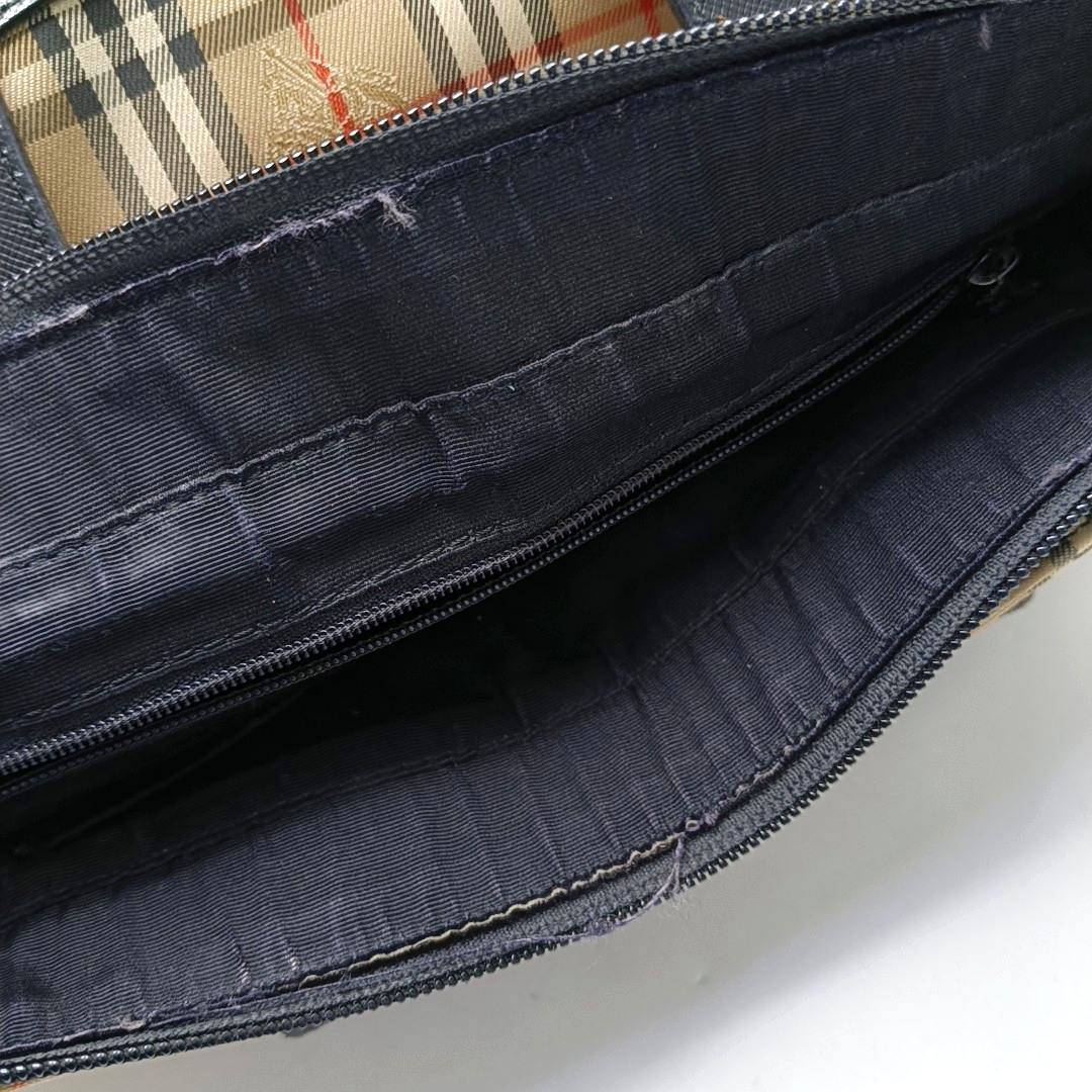 BURBERRY HaymarketBrown Canvas Warhorse Plaid Tote Bag-(SKU)-952477003