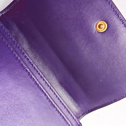 BOTTEGA VENETA Purple Cowhide Wallet-(SKU)-958679200