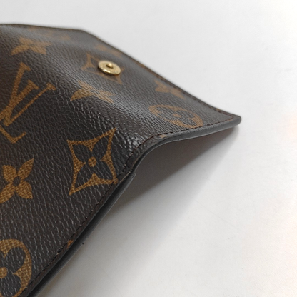 LOUIS VUITTON Brown Coated Canvas Monogram Key Bag Golden hardware-(SKU)-944332250