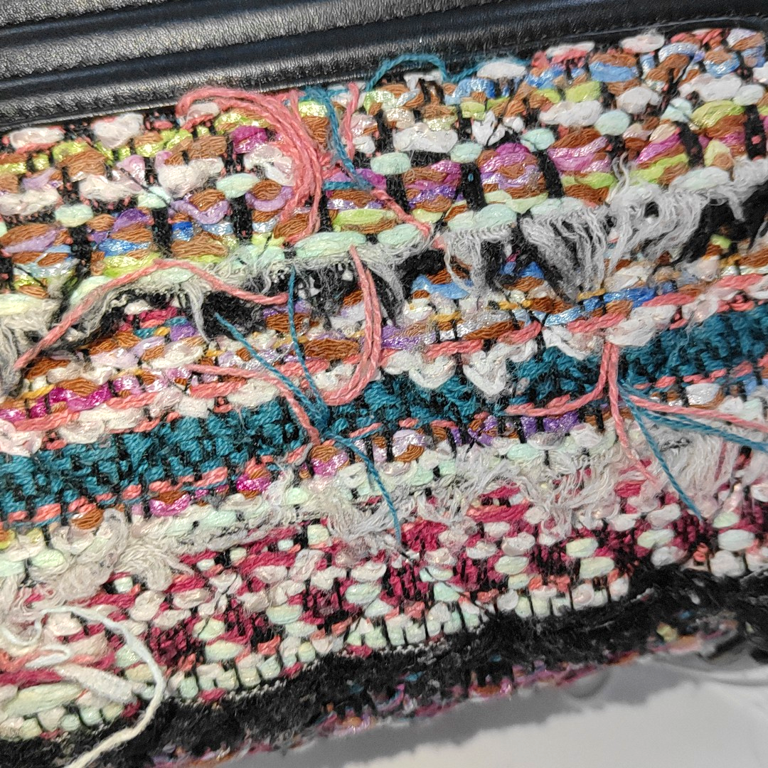 CHANEL BOY CHANEL Small Multicolor Embossed Leather Shoulder Bag Crossbody Palladium Hardware 20 Clasp Removable Strap-(SKU)-931095123