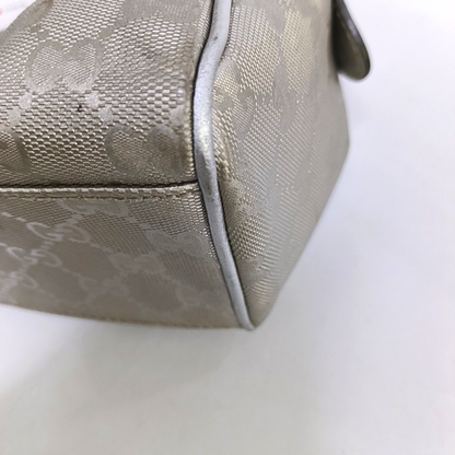 GUCCI Guccissima  Silver Coated Canvas Monogram Handbag Silver Hardware-(SKU)-951869728