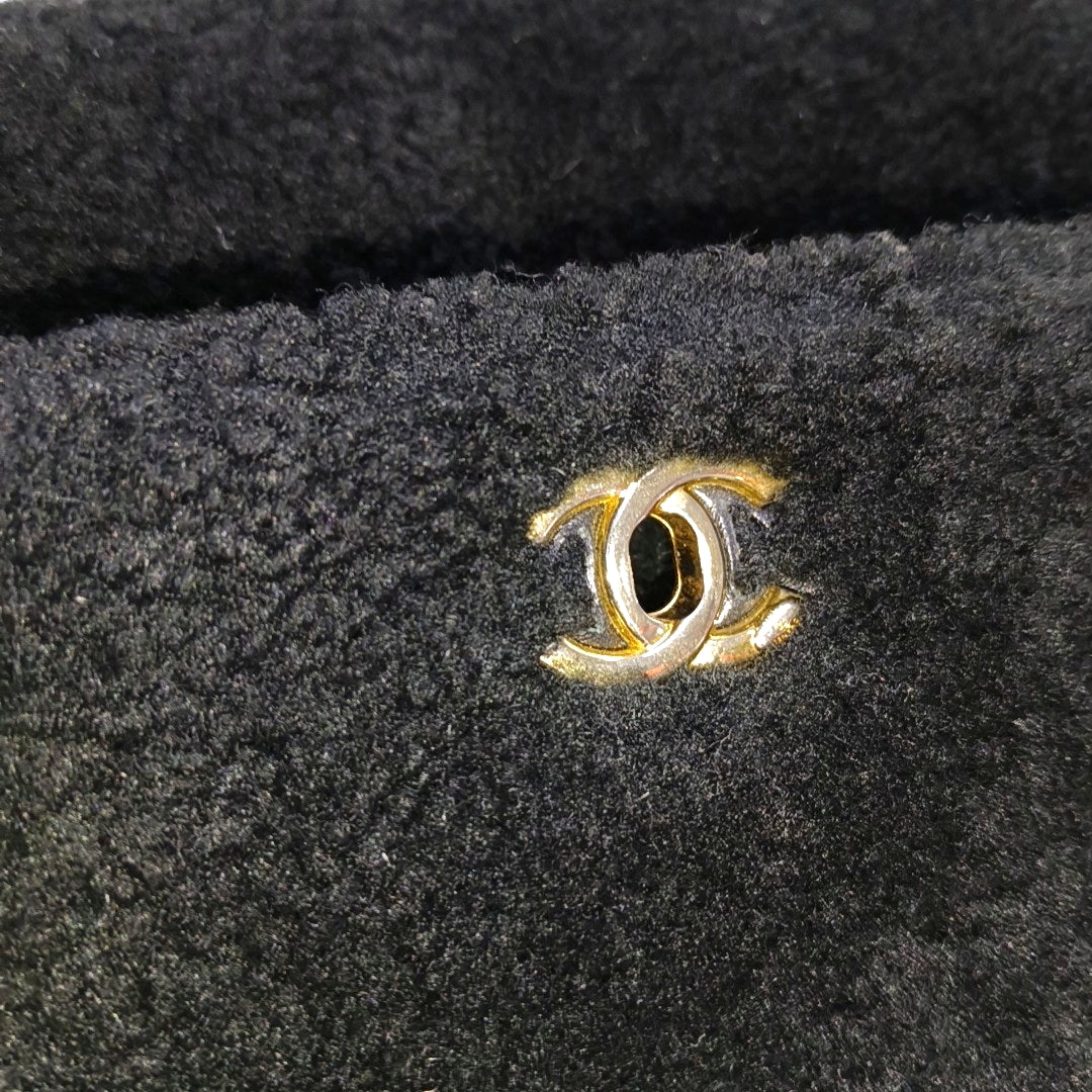 CHANEL COCO HANDLE Small Size Black Wool Calfskin Shoulder Bag, Handbag, Crossbody Bag with Detachable Strap-(SKU)-966024860