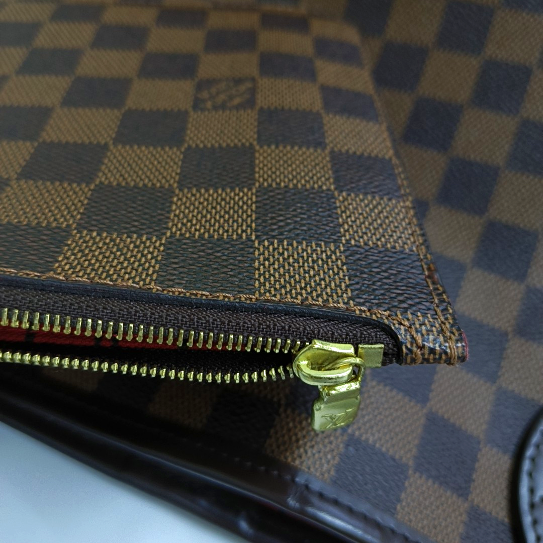LOUIS VUITTON NEVERFULL Medium Brown Coated Canvas Monogram Shopping Bag Handbag Single Shoulder Bag with Detachable Strap and Pockets-(SKU)-957044821