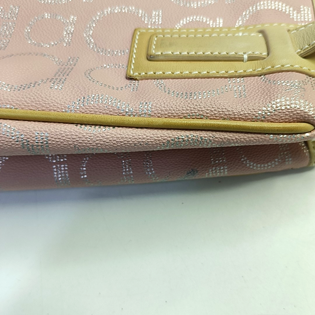 FERRAGAMO Gancini Pink Coated Canvas Handbag Silver Hardware-(SKU)-943535925