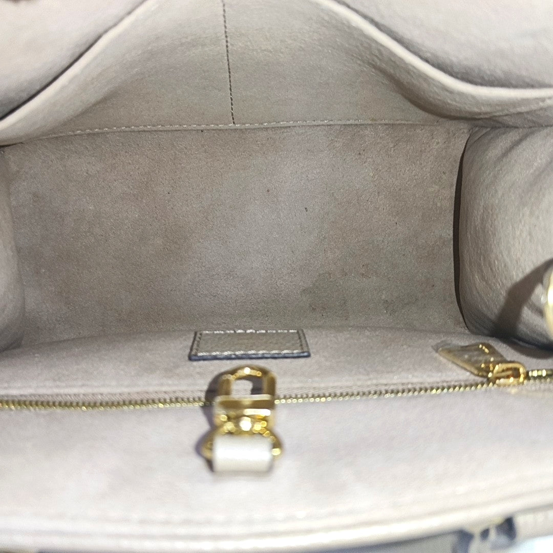 LOUIS VUITTON ONTHEGO Small Grey Calfskin Monogram Jungle Bag Single Shoulder Bag Handbag Detachable Strap-(SKU)-967952664