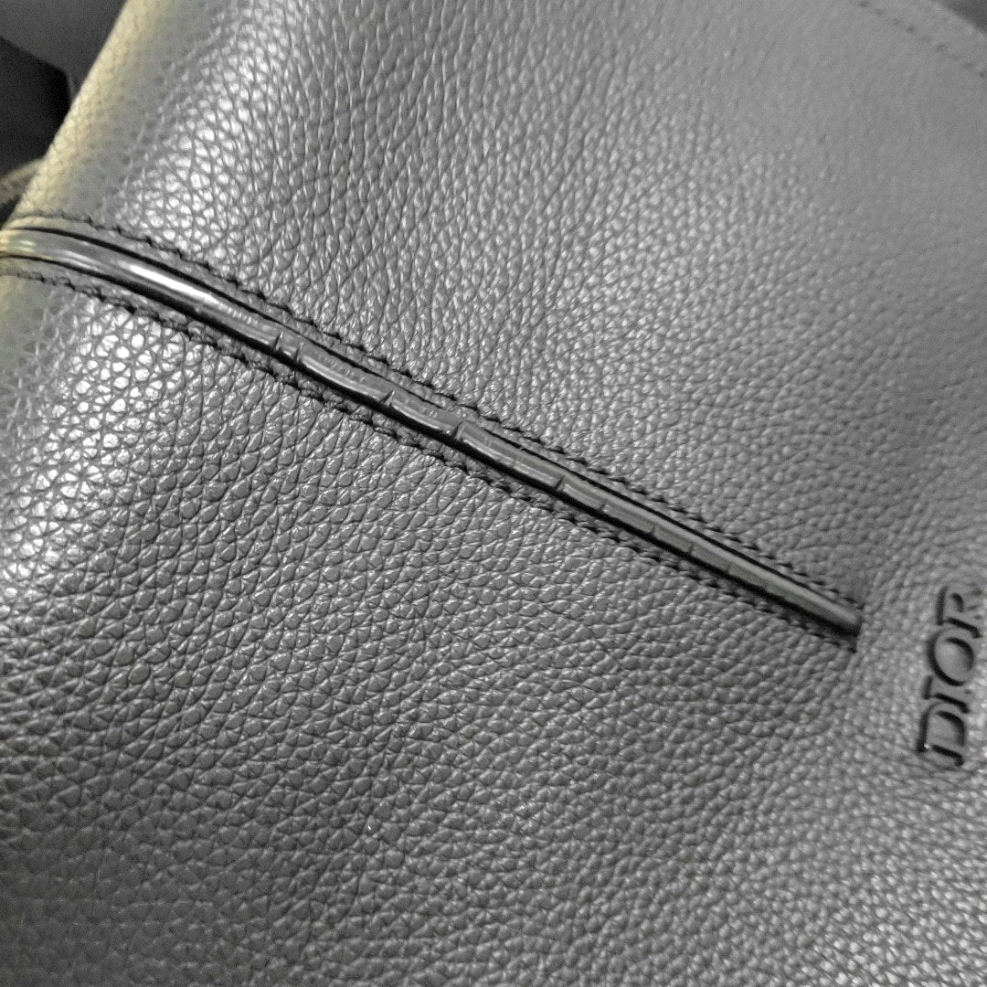 DIOR Motion Black Canvas Monogram Jacquard Backpack Silver Hardware-(SKU)-969019512