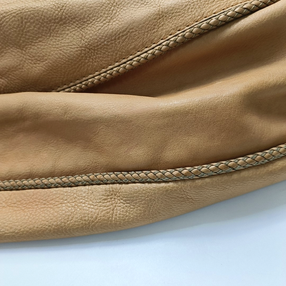 GUCCI Tote bag Khaki Calfskin Leather Fringe Single Shoulder Bag with Handbag Golden hardware-(SKU)-944545020