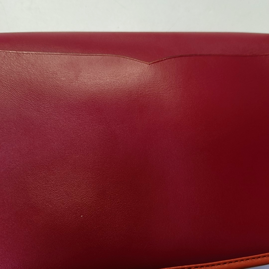 LOEWE Fuchsia Cowhide Single Shoulder Bag Crossbody Silver Hardware Removable shoulder strap-(SKU)-945199210