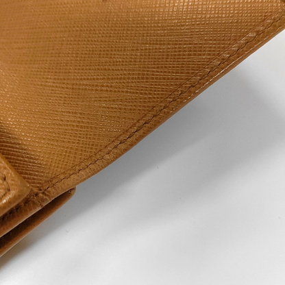 FERRAGAMO Gancio Brown Leather Embossed Wallet Golden hardware-(SKU)-13699492