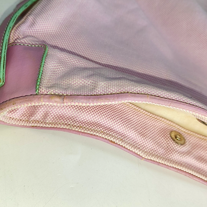 LOEWE Pink Fabric Single Shoulder Bag Handbag Silver Hardware-(SKU)-928609799