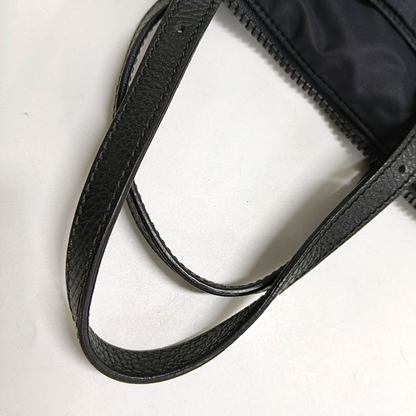 GUCCI GG Imprime Black Nylon Old Flower Single Shoulder Bag Handbag Crossbody Bag Silver Hardware Removable shoulder strap-(SKU)-958181512