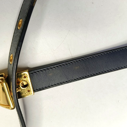 DIOR 30 Montaigne Blue Canvas Monogram Embossed Montaigne Bag Shoulder Bag with Detachable Strap-(SKU)-970899095