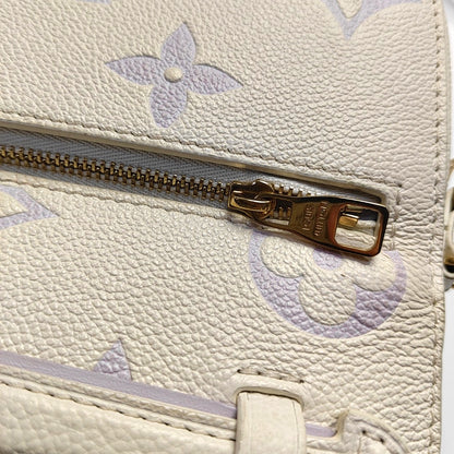 LOUIS VUITTON MÉTIS EAST WEST White Leather Monogram Embossed Messenger Bag Crossbody Tote Bag Shoulder Bag Golden Hardware Removable Shoulder Strap-(SKU)-963714224