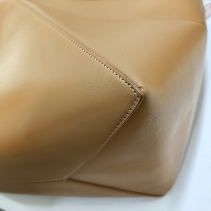 LOEWE Puzzle Fold Large Brown Leather Quilted Shoulder Bag and Tote-(SKU)-957928785
