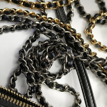 CHANEL GABRIELLE Small Colorful Jacquard Fabric Hobo Shoulder Bag Crossbody Bag 25 Clasp Gold Silver Hardware Removable Shoulder Strap-(SKU)-969483161