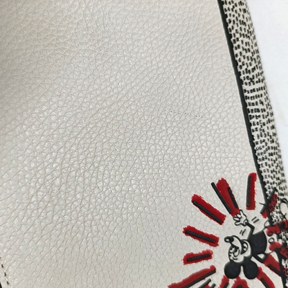 COACH Small size White Leather Printed Handbag Golden hardware-(SKU)-14243509
