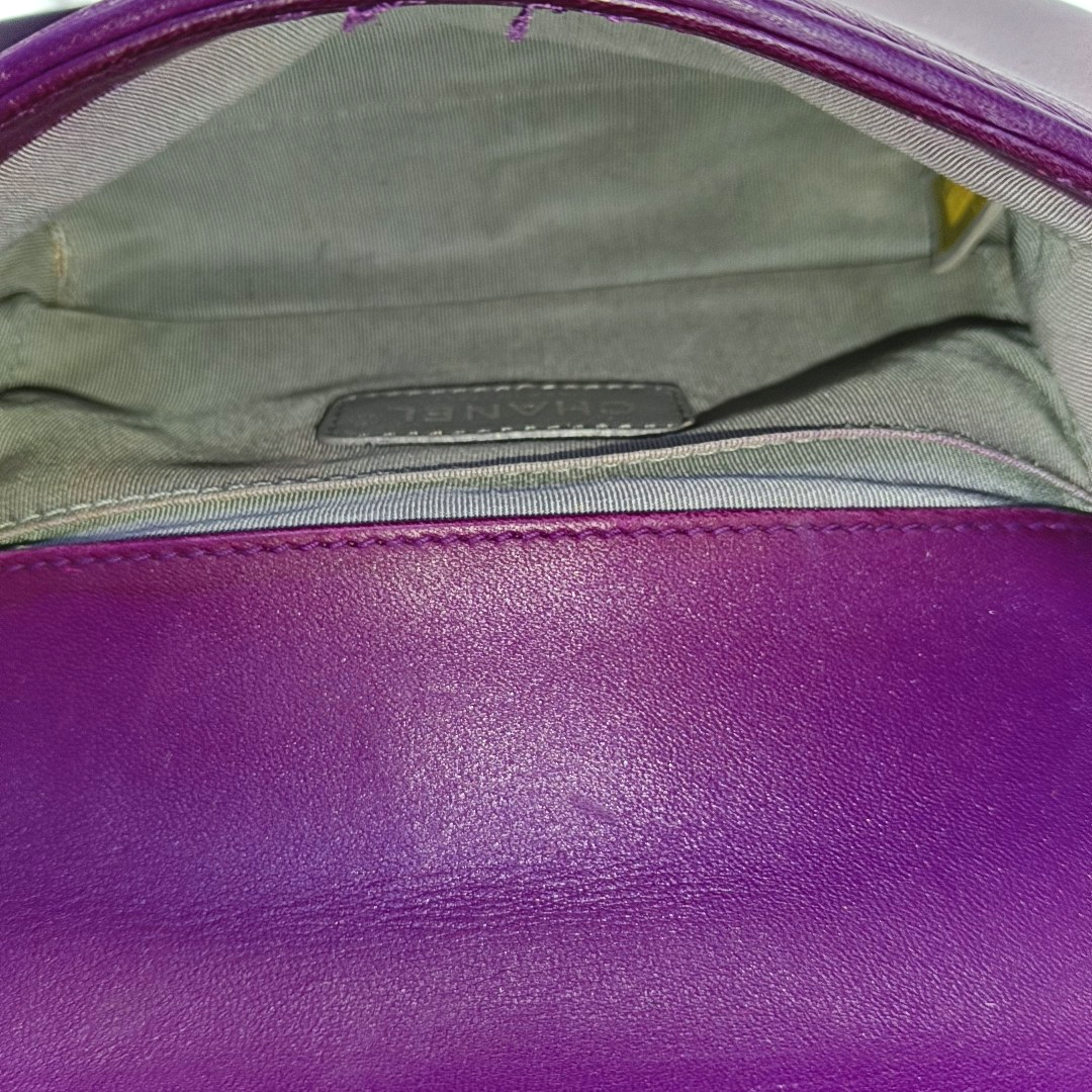 CHANEL BOY CHANEL Small Pink Pearl Fish Leather Quilted Diagonal Shoulder Bag with Detachable Strap-(SKU)-958631912