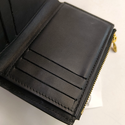 LOUIS VUITTON CHERRYWOOD Black Cowhide Monogram Wallet Golden hardware-(SKU)-949892288