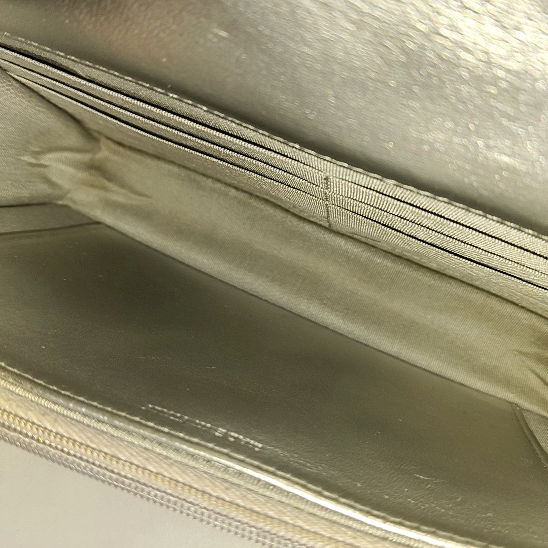 CHANEL WOC Iridescent Calfskin Quilted Shoulder Bag Crossbody Bag Silver Rainbow Metal Hardware-(SKU)-962424976