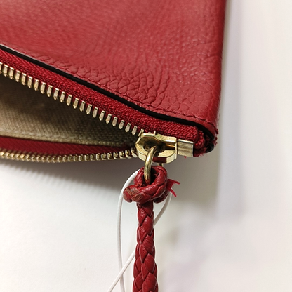 GUCCI Bamboo 1947 Red Cowhide Fringe Clutch Golden hardware-(SKU)-959429873