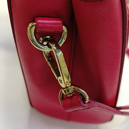 MCM NUOVO Hot Pink Leather Shoulder and Handbag Golden hardware Removable shoulder strap-(SKU)-943468994