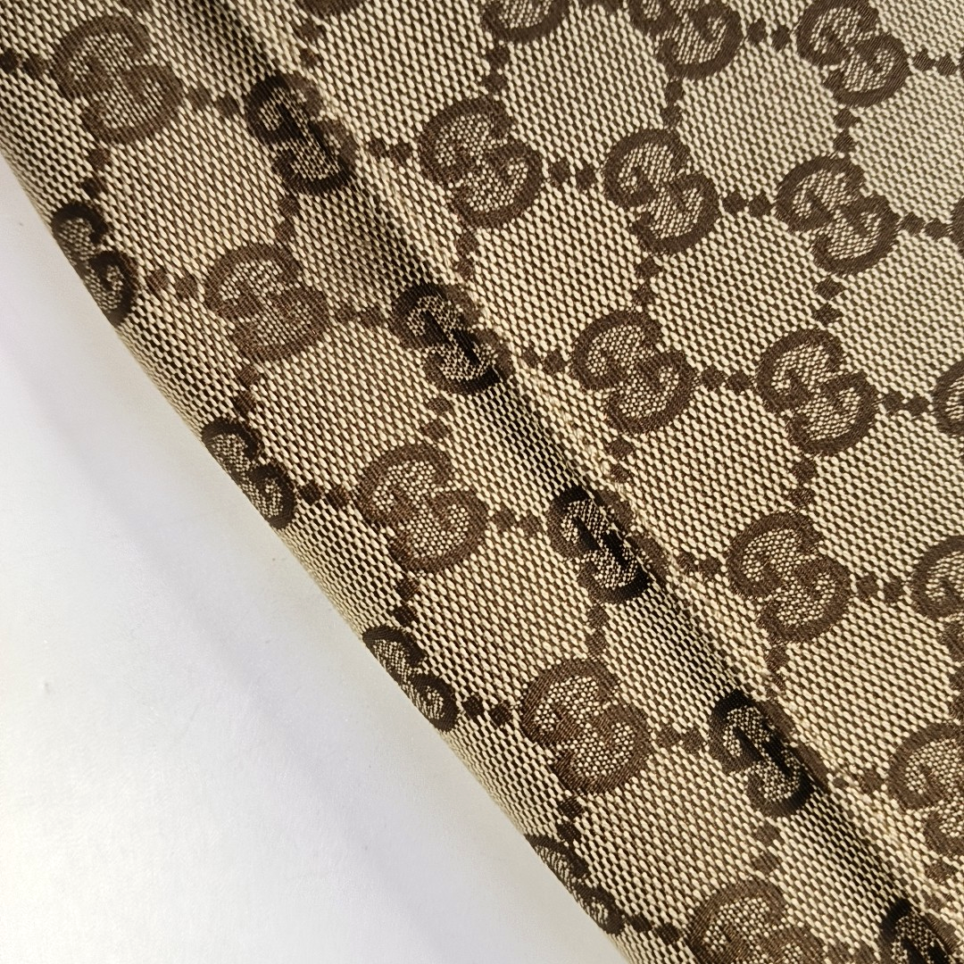 GUCCI Tote bag Khaki Canvas Monogram Single Shoulder Bag Crossbody Bag Golden hardware-(SKU)-939908309