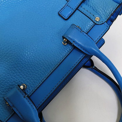 COACH SWAGGER Blue Cowhide Single Shoulder Bag Sling Bag Tote Silver Hardware Removable shoulder strap-(SKU)-940539626